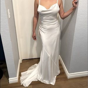 Gorgeous white satin dress